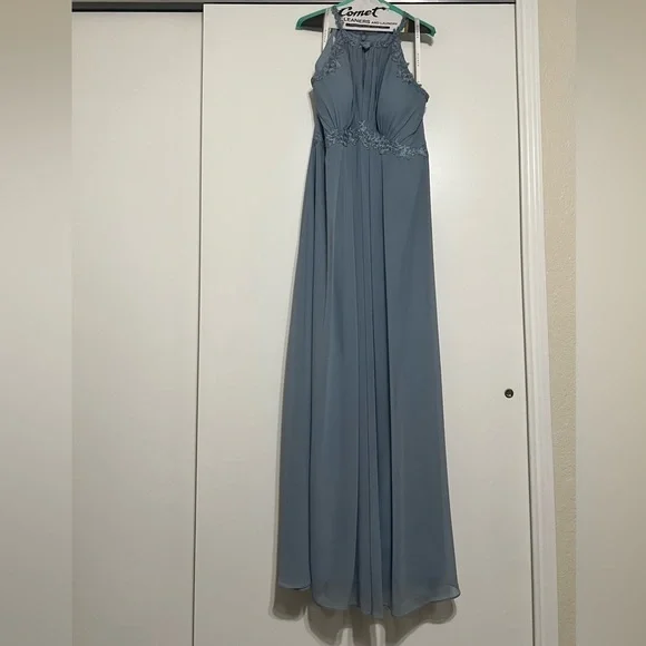 Allison Dusty blue Azazie bridesmaid dress - Picture 3 of 7